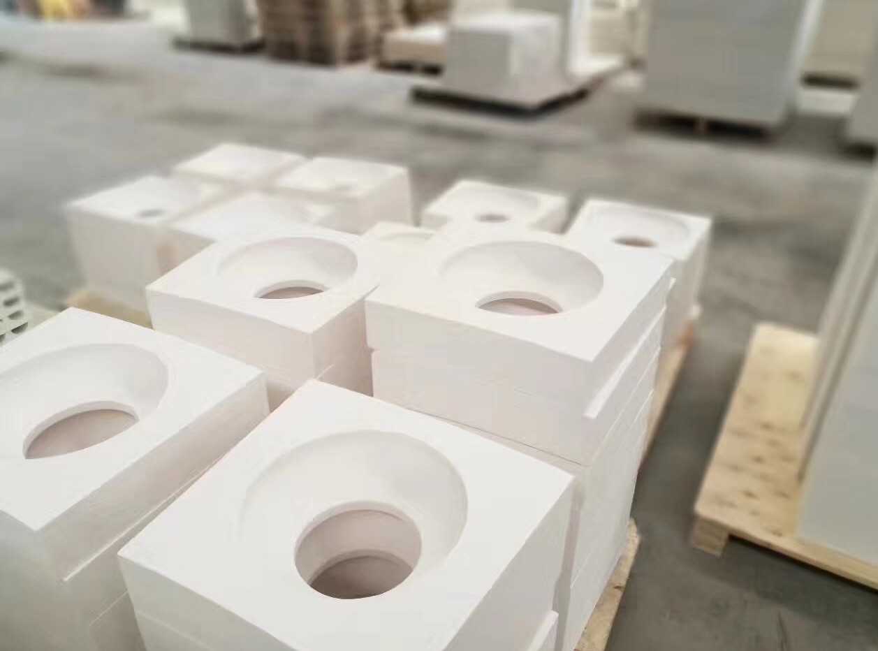 Custom shaped ceramic fiber parts including tubes cones domes and boxes